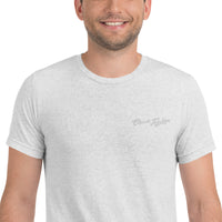 White Embroidered Classic Tuesday Tri-Blend T